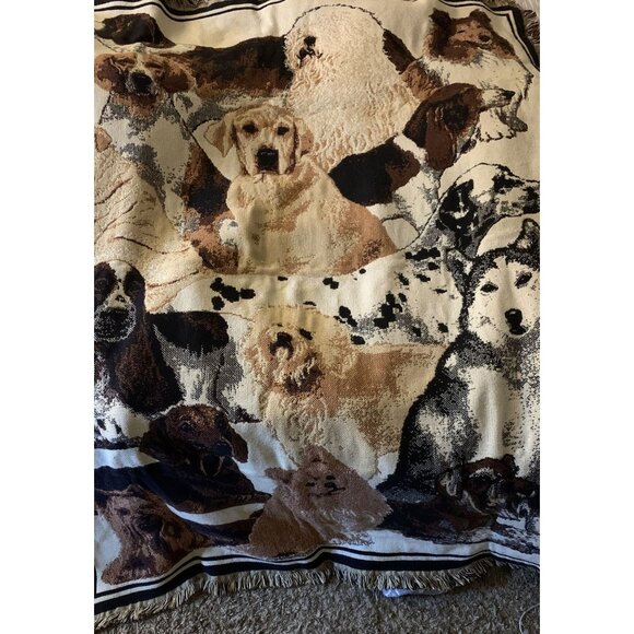Goodwin Weavers 70"X48" Cotton Tapestry Dog Breed Throw Blanket - Picture 2 of 9